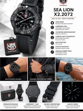 Luminox Sea Lion X2.2072 Black Tactical Smartwatch